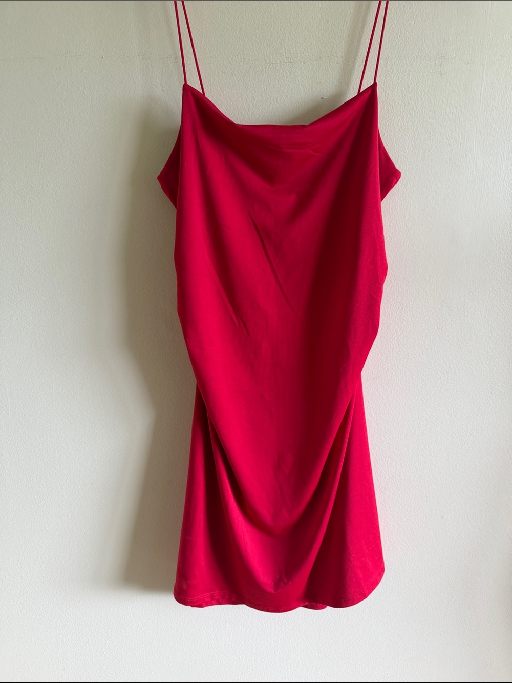 Red Spaghetti-Strap Slip Dress - Picture 7 of 7